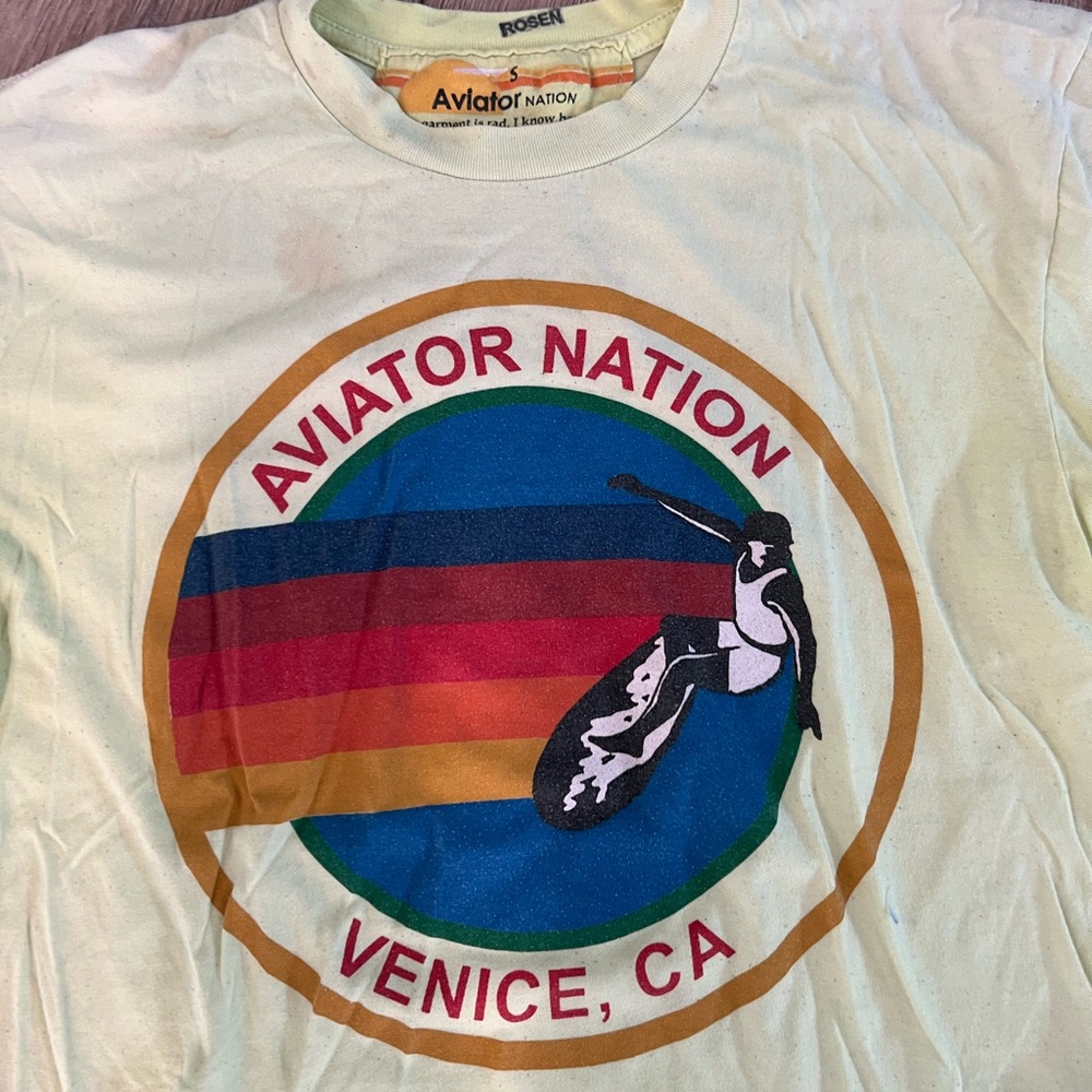 Aviator Nation Rainbow Graphic Tee